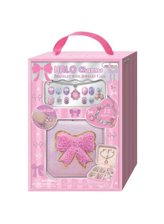 Hot Focus Halo Charms Bracelet with Jewelry Case
